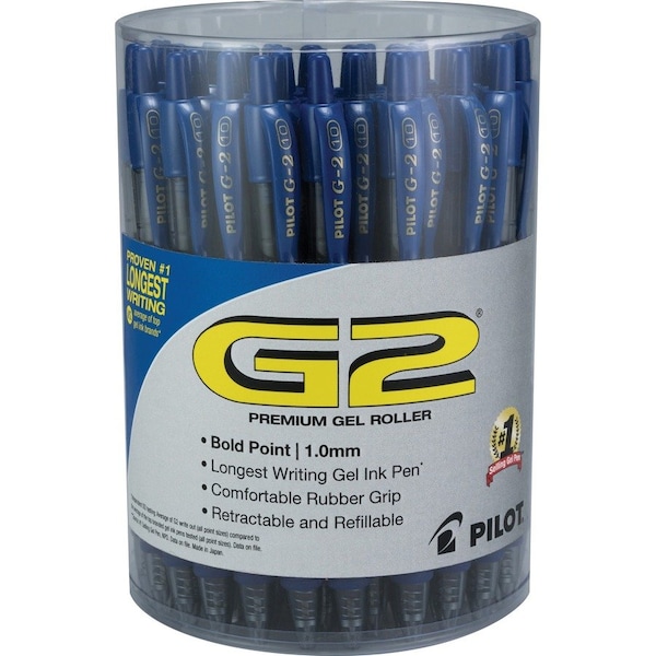 Pens, Gel, 1.0mm, 3/5"Wx3/5"Lx5-3/4"H, 36/PK, Blue PK